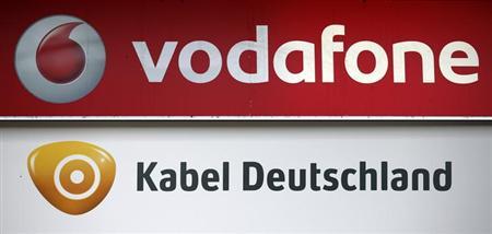 logos of Vodafone and Kabel Deutschland